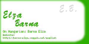 elza barna business card